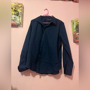 ⭐️ Ralph Lauren Dark Navy Button-Up Dress Shirt